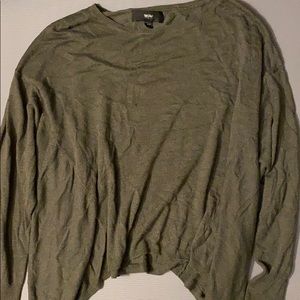 Olive green long sleeve top
